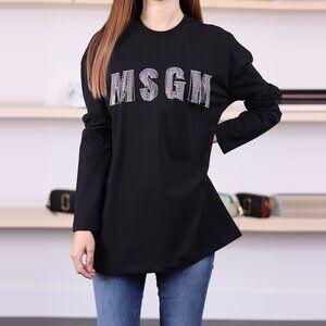 NWT - MSMG Rhinestone Logo Sweatshirt - BLACK ❤️